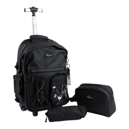 16 Inch Trolley Bag 3 Pcs Set - Black